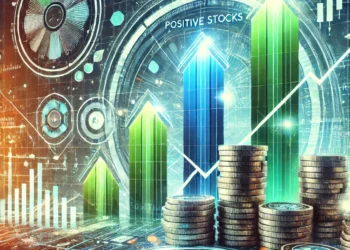 DALL·E 2024 11 11 09.51.49 A vibrant and professional image for Positive Stocks representing financial growth innovation and stock market insights. The image should include