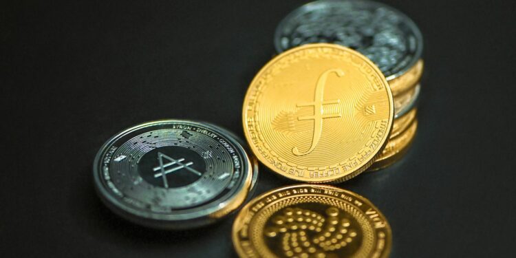 a pile of coins sitting on top of a table