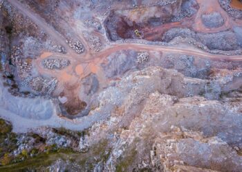 aerial photo of mining area at daytime