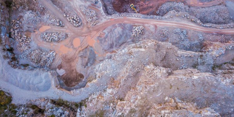 aerial photo of mining area at daytime