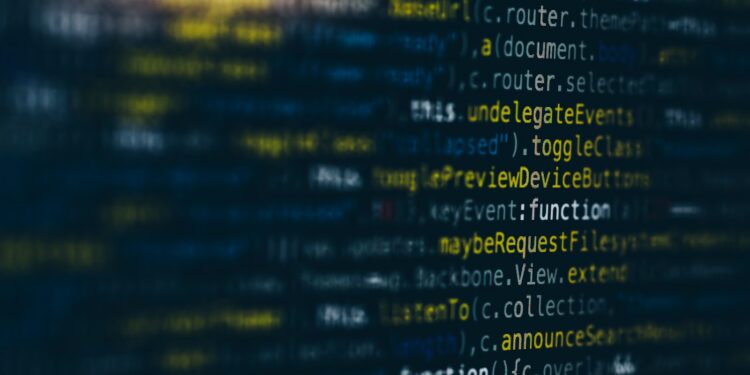 computer coding screengrab