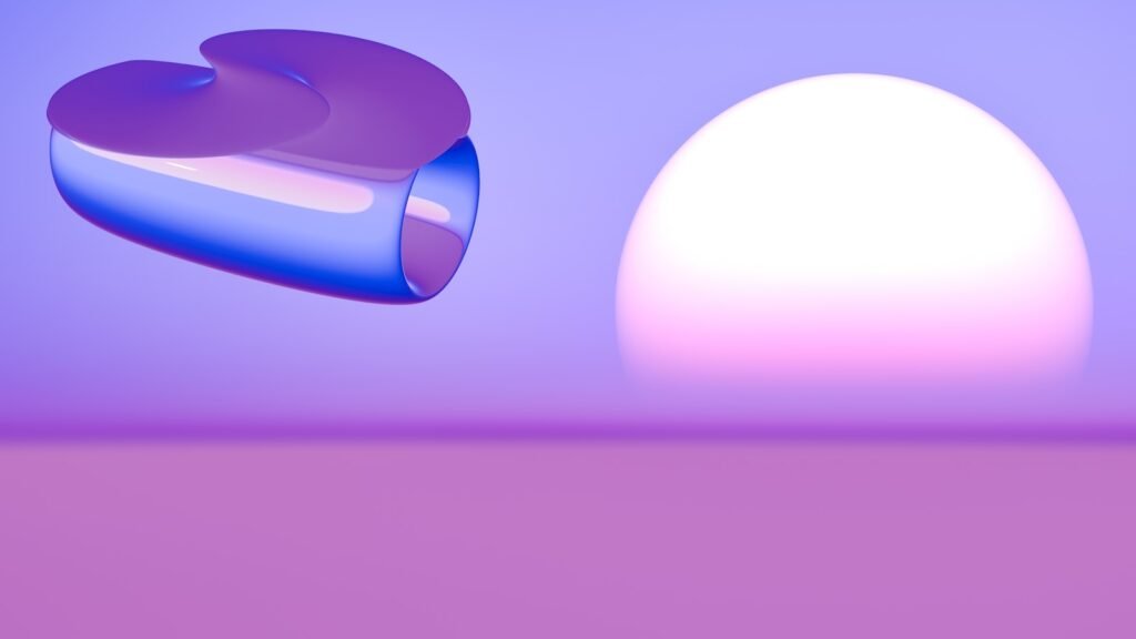 A heart shaped object floating in the air