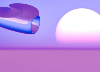 A heart shaped object floating in the air