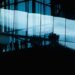 Modern building facade with glass reflections