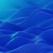 an abstract blue background with wavy lines