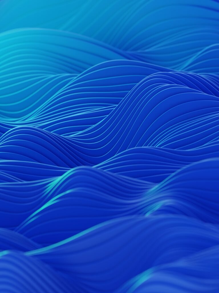 an abstract blue background with wavy lines